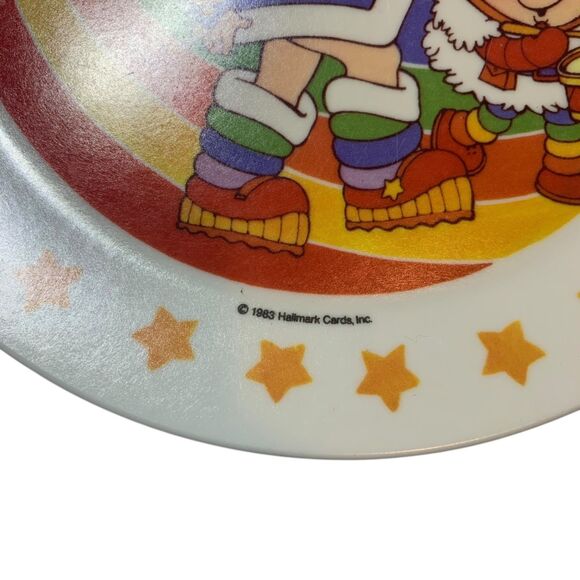 Vintage Rainbow Brite Melamine 8in Plate Hallmark 1983 Deka Made in USA - Picture 2 of 5